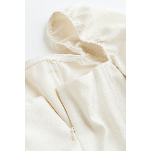 NWT H&M Peplum Blouse Top Natural White, Size S - Picture 3 of 7